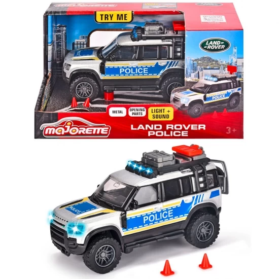 Masina de politie Majorette Land Rover cu lumini si sunete Masina de politie Majorette Land Rover cu lumini si sunete