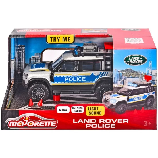Masina de politie Majorette Land Rover cu lumini si sunete Masina de politie Majorette Land Rover cu lumini si sunete