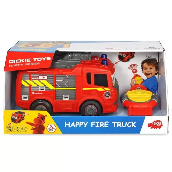 Masina de pompieri Dickie Toys Happy Fire Truck cu telecomanda Masina de pompieri Dickie Toys Happy Fire Truck cu telecomanda