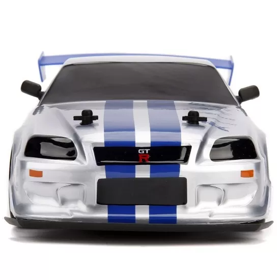 Masina Jada Toys Fast and Furious Nissan Skyline GTR Drift cu anvelope si telecomanda Masina Jada Toys Fast and Furious Nissan Skyline GTR Drift cu anvelope si telecomanda