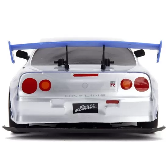 Masina Jada Toys Fast and Furious Nissan Skyline GTR Drift cu anvelope si telecomanda Masina Jada Toys Fast and Furious Nissan Skyline GTR Drift cu anvelope si telecomanda