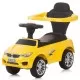 Masinuta de impins Chipolino Flash Yellow cu maner si copertina