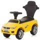 Masinuta de impins Chipolino Flash Yellow cu maner si copertina