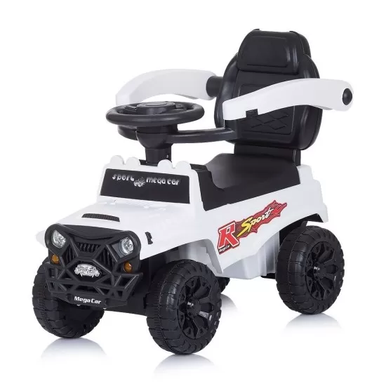 Masinuta de impins Chipolino Safari white cu maner si copertina