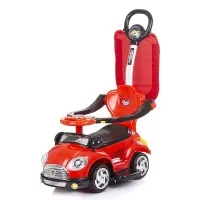 Masinuta de impins Chipolino Super Car Red cu maner si copertina