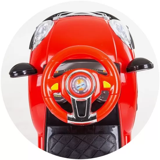 Masinuta de impins Chipolino Super Car Red cu maner si copertina