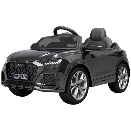 Masinuta electrica Chipolino Audi RS Q8 cu scaun din piele si roti EVA black Masinuta electrica Chipolino Audi RS Q8 cu scaun din piele si roti EVA black