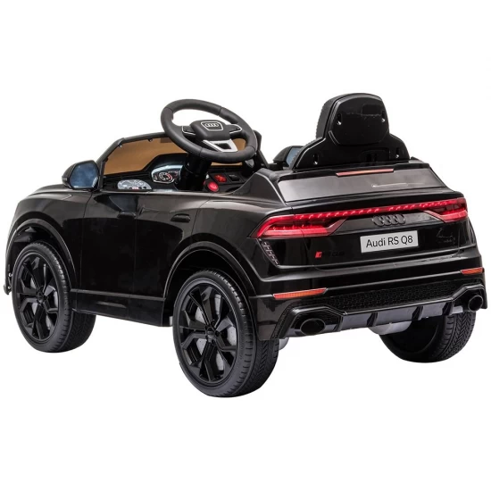 Masinuta electrica Chipolino Audi RS Q8 cu scaun din piele si roti EVA black Masinuta electrica Chipolino Audi RS Q8 cu scaun din piele si roti EVA black