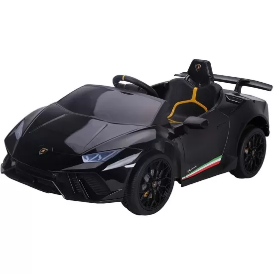 Masinuta electrica Chipolino Lamborghini Huracan Black cu scaun din piele ecologica si roti EVA Masinuta electrica Chipolino Lamborghini Huracan Black cu scaun din piele ecologica si roti EVA