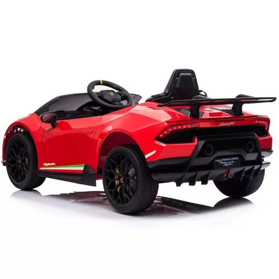 Masinuta electrica Chipolino Lamborghini Huracan Red cu scaun din piele ecologica si roti EVA Masinuta electrica Chipolino Lamborghini Huracan Red cu scaun din piele ecologica si roti EVA