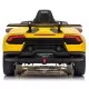 Masinuta electrica Chipolino Lamborghini Huracan Yellow cu scaun din piele ecologica si roti EVA