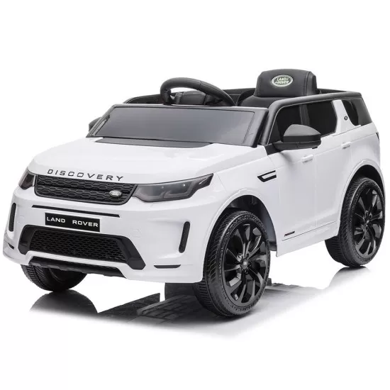 Masinuta electrica Chipolino SUV Land Rover Discovery cu scaun din piele ecologica si roti EVA white