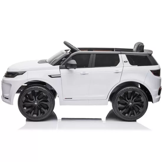 Masinuta electrica Chipolino SUV Land Rover Discovery cu scaun din piele ecologica si roti EVA white