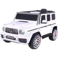 Masinuta electrica Chipolino SUV Mercedes AMG G63 cu scaun din piele si roti EVA White