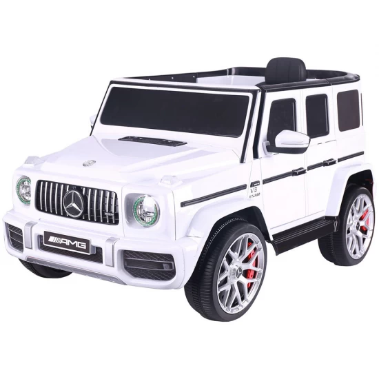 Masinuta electrica Chipolino SUV Mercedes AMG G63 cu scaun din piele si roti EVA White