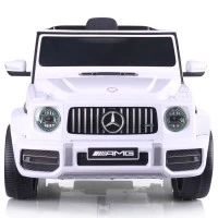 Masinuta electrica Chipolino SUV Mercedes AMG G63 cu scaun din piele si roti EVA White