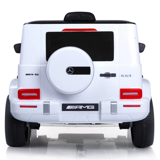Masinuta electrica Chipolino SUV Mercedes AMG G63 cu scaun din piele si roti EVA White