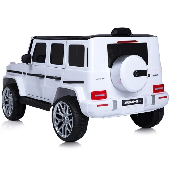 Masinuta electrica Chipolino SUV Mercedes AMG G63 cu scaun din piele si roti EVA White