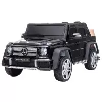 Masinuta electrica Chipolino SUV Mercedes Maybach G650 Black cu scaun din piele ecologica si roti EVA