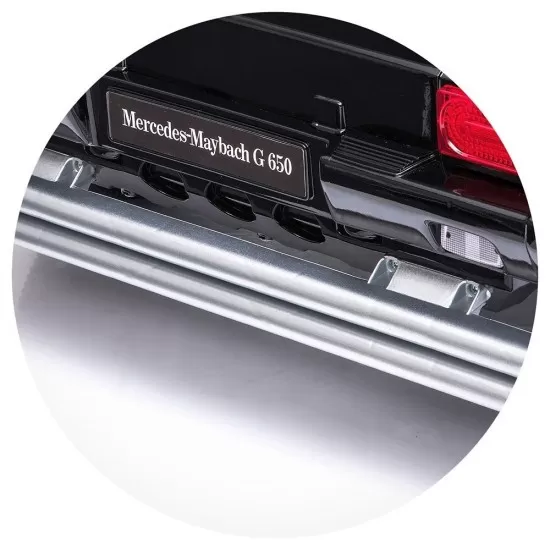 Masinuta electrica Chipolino SUV Mercedes Maybach G650 Black cu scaun din piele ecologica si roti EVA Masinuta electrica Chipolino SUV Mercedes Maybach G650 Black cu scaun din piele ecologica si roti EVA