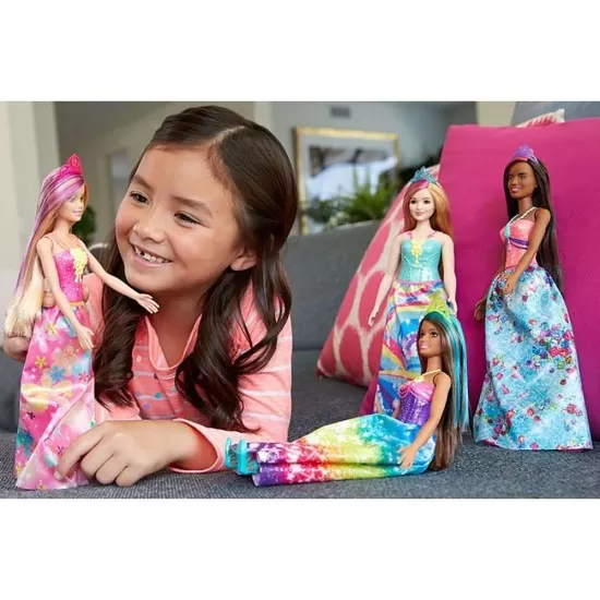 Papusa Barbie Dreamtopia printesa cu coronita roz Papusa Barbie Dreamtopia printesa cu coronita roz