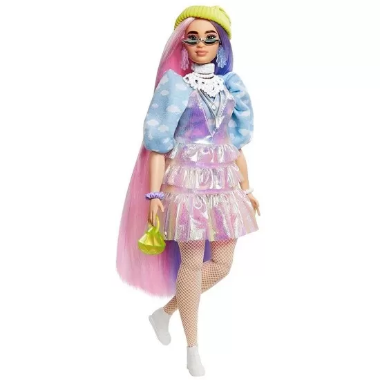 Papusa Barbie Extra Style Beanie GVR05 cu figurina si accesorii Papusa Barbie Extra Style Beanie GVR05 cu figurina si accesorii