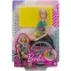 Papusa Barbie Fashionistas in scaun cu rotile si rampa Papusa Barbie Fashionistas in scaun cu rotile si rampa
