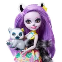 Papusa Enchantimals Mattel Larisa Lemur cu figurina Rinolet