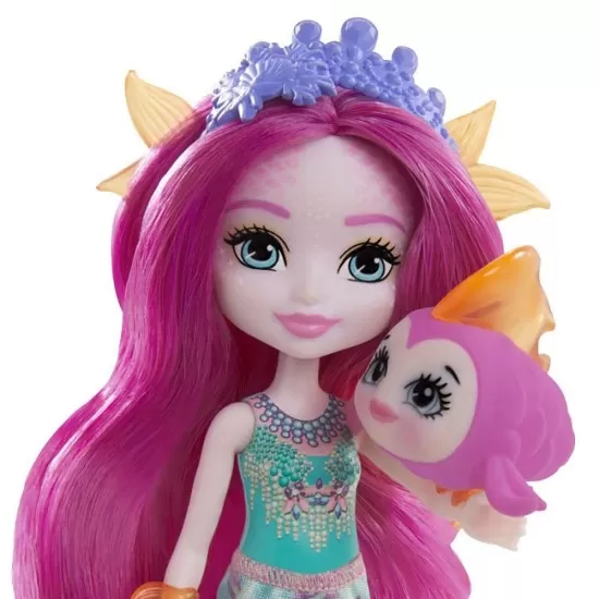 Papusa Enchantimals Maura Mermaid cu figurina Glide Papusa Enchantimals Maura Mermaid cu figurina Glide