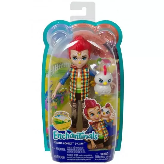 Papusa Enchantimals Mattel Redward Rooster cu figurina Cluck