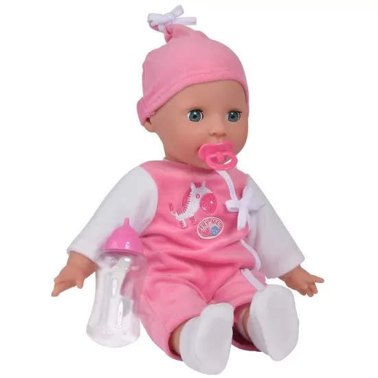Papusa interactiva Simba Laura Baby Talk 38 cm cu biberon si suzeta Papusa interactiva Simba Laura Baby Talk 38 cm cu biberon si suzeta