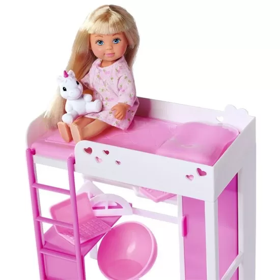 Papusa Simba Evi Love My Room 12 cm cu figurina si accesorii Papusa Simba Evi Love My Room 12 cm cu figurina si accesorii