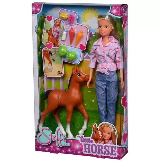 Papusa Simba Steffi Love Little Horse 29 cm cu figurina si accesorii Papusa Simba Steffi Love Little Horse 29 cm cu figurina si accesorii