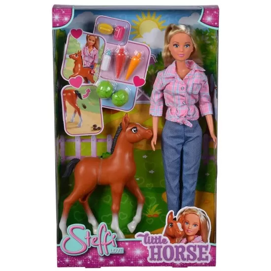Papusa Simba Steffi Love Little Horse 29 cm cu figurina si accesorii Papusa Simba Steffi Love Little Horse 29 cm cu figurina si accesorii