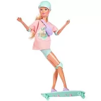 Papusa Simba Steffi Love Longboard Girl 29 cm cu accesorii