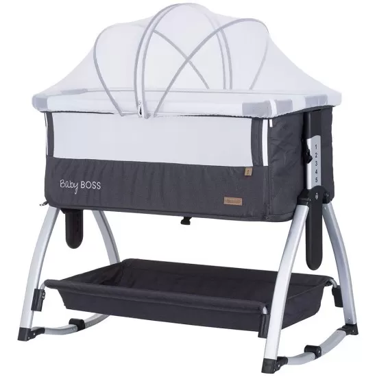 Patut Co-Sleeper Chipolino Baby Boss Anthracite Patut Co-Sleeper Chipolino Baby Boss Anthracite