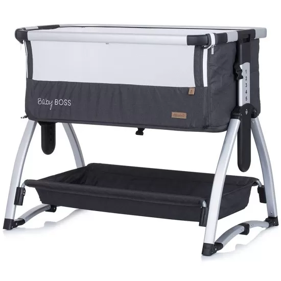 Patut Co-Sleeper Chipolino Baby Boss Anthracite Patut Co-Sleeper Chipolino Baby Boss Anthracite