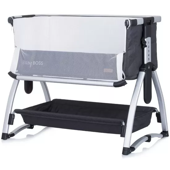 Patut Co-Sleeper Chipolino Baby Boss Anthracite Patut Co-Sleeper Chipolino Baby Boss Anthracite