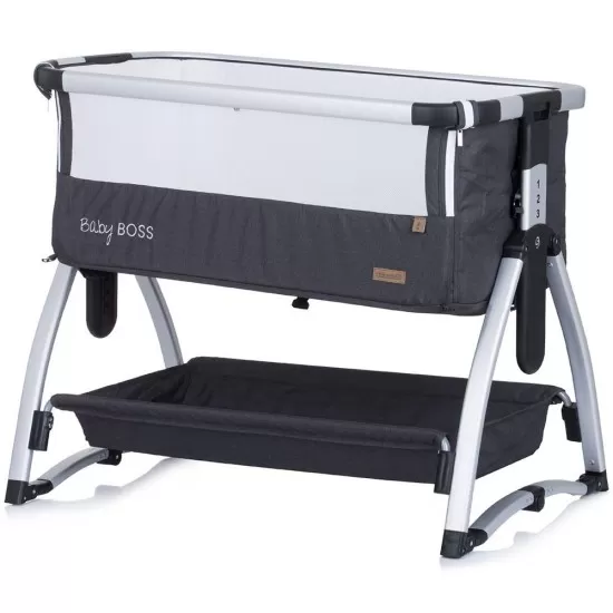 Patut Co-Sleeper Chipolino Baby Boss Anthracite Patut Co-Sleeper Chipolino Baby Boss Anthracite