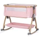 Patut co-sleeper Chipolino Charisma cu laterala culisanta Powder Pink Wood