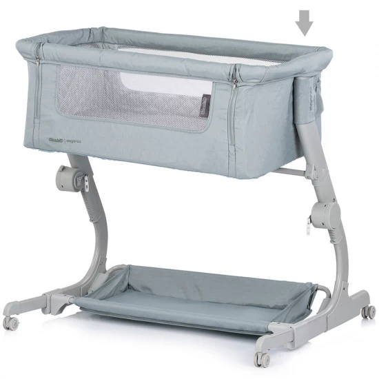 Patut co-sleeper Chipolino Eleganza cu laterala culisanta Basil