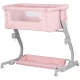 Patut co-sleeper Chipolino Eleganza cu laterala culisanta Pink Marshmallow