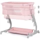 Patut co-sleeper Chipolino Eleganza cu laterala culisanta Pink Marshmallow