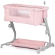 Patut co-sleeper Chipolino Eleganza cu laterala culisanta Pink Marshmallow