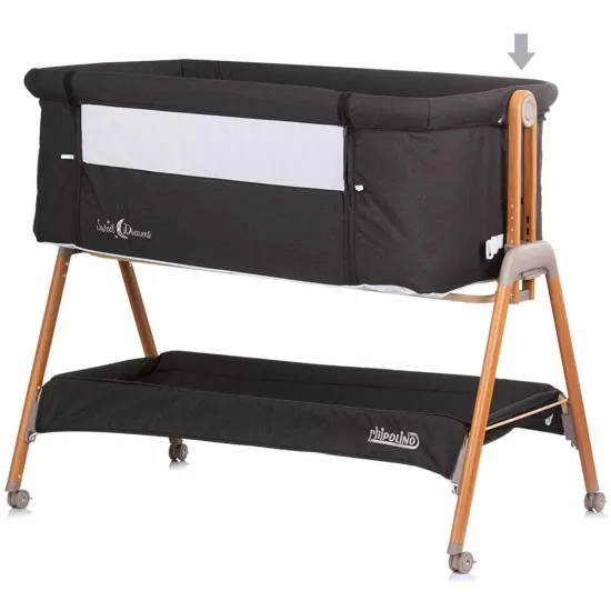 Patut Co-Sleeper Chipolino Sweet Dreams Graphite Wood