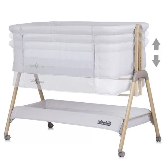 Patut Co-Sleeper Chipolino Sweet Dreams Grey Stars Wood Patut Co-Sleeper Chipolino Sweet Dreams Grey Stars Wood