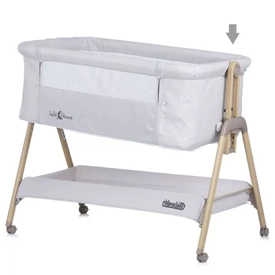 Patut Co-Sleeper Chipolino Sweet Dreams Grey Stars Wood Patut Co-Sleeper Chipolino Sweet Dreams Grey Stars Wood