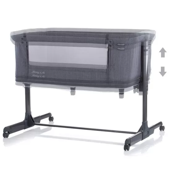 Patut Co-Sleeper si tarc Chipolino Mommy'n Me Graphite Patut Co-Sleeper si tarc Chipolino Mommy'n Me Graphite