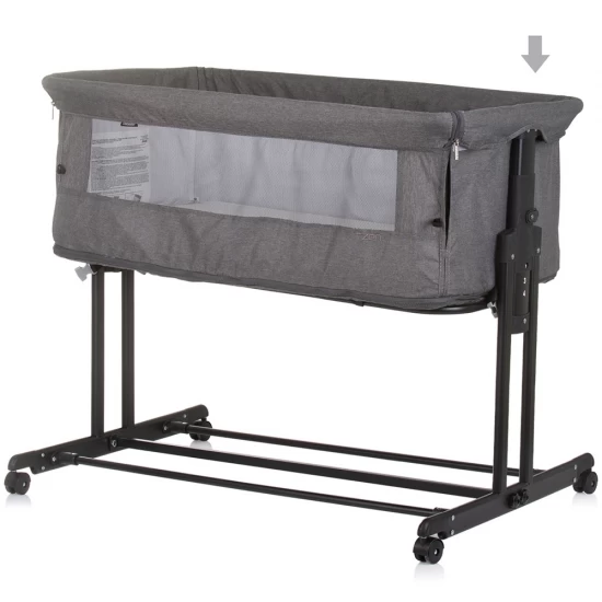 Patut co-sleeper si tarc Chipolino Zen Granite Patut co-sleeper si tarc Chipolino Zen Granite