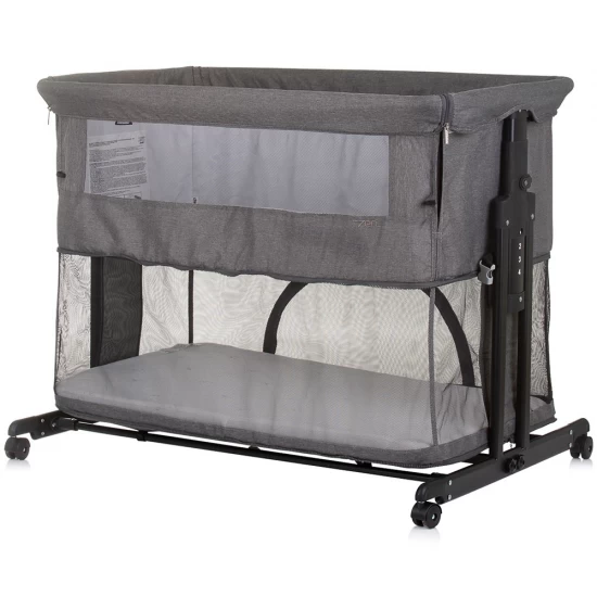 Patut co-sleeper si tarc Chipolino Zen Granite Patut co-sleeper si tarc Chipolino Zen Granite